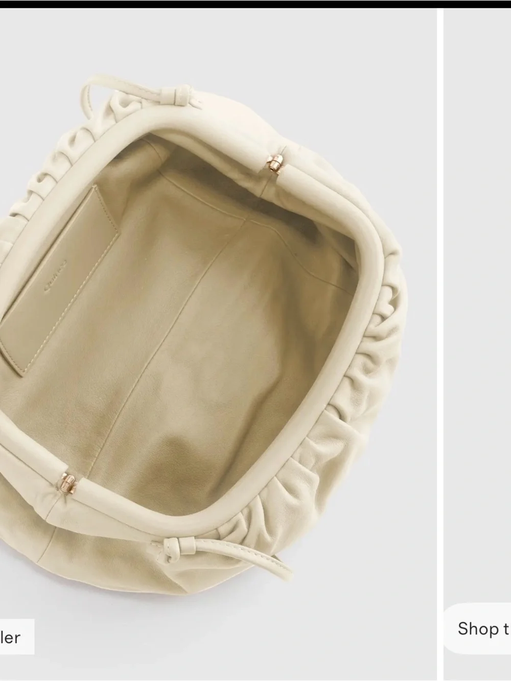 NWT Quince Naomi Clutch - Cream